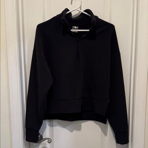 Calia small Women's Black Half-Zip sweatshirt ribbed - great with leggings